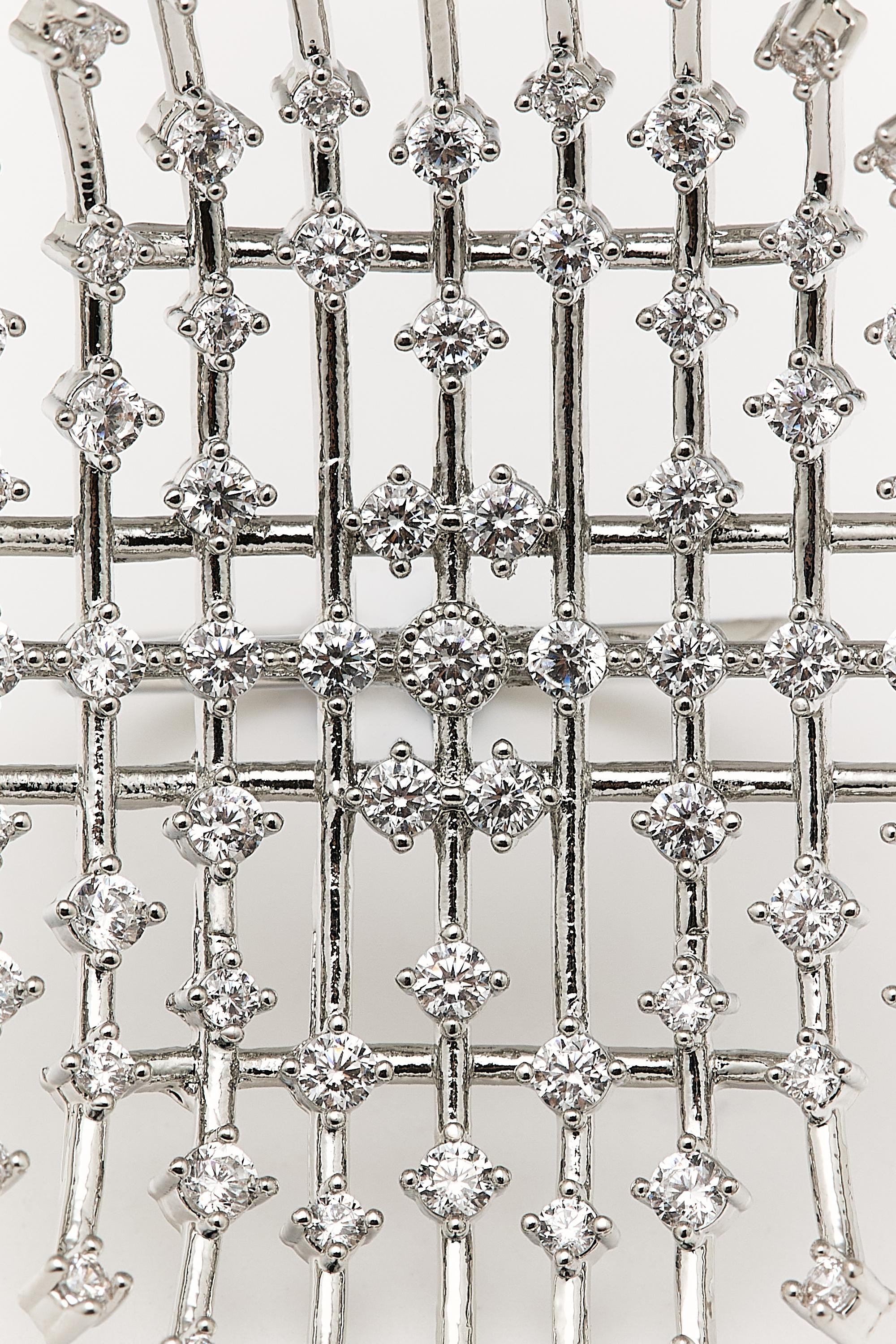 Panoramic rhinestone ring